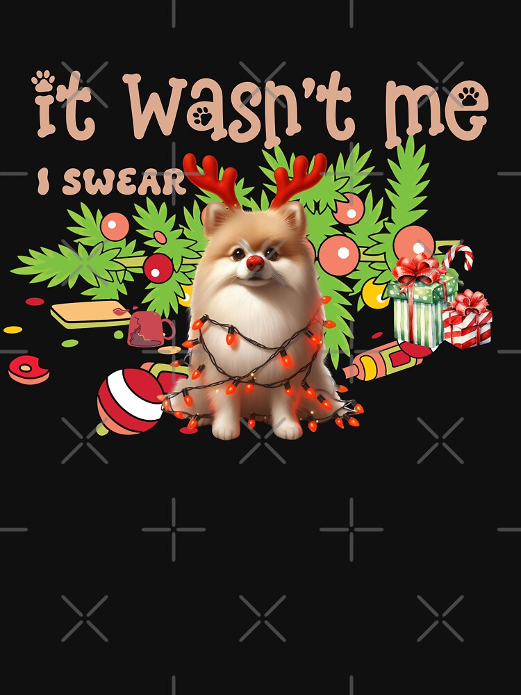 "Mischievous Pomeranian : 'It Wasn't Me, I Swear!' Christmas Chaos" by Xhevahir