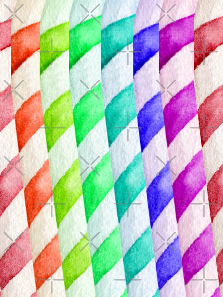 Rainbow Candy Cane Striped Pattern by Wheeler-Styl3