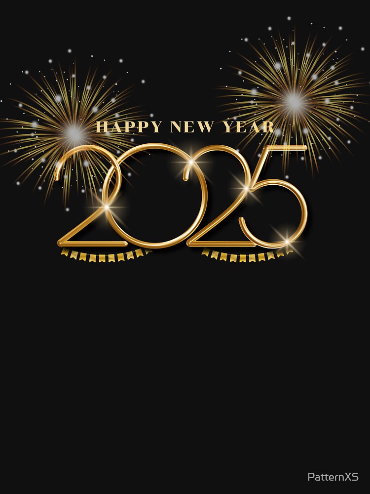 Happy New Year 2025 : Festive Celebration Design by PatternXS