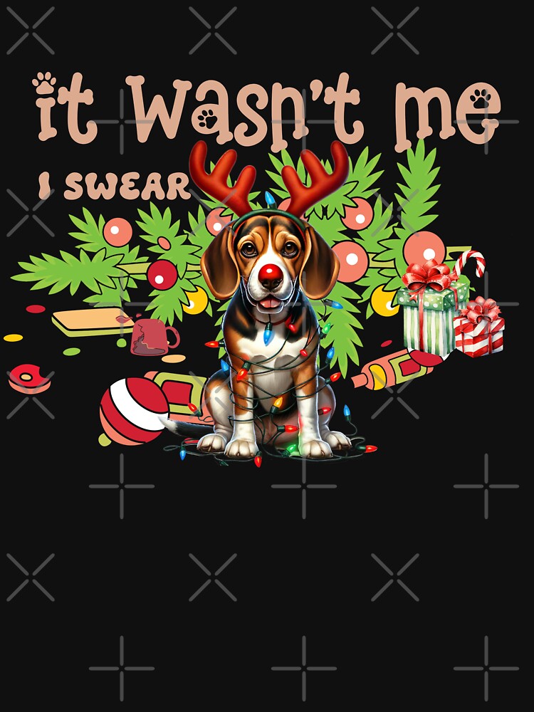 "Mischievous Beagle: 'It Wasn't Me, I Swear!' Christmas Chaos" by Xhevahir