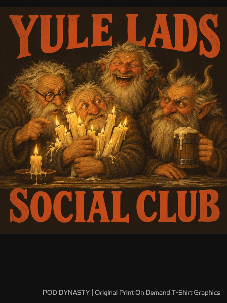 Yule Lads Social Club for Folklore Fans by POD DYNASTY | Original Print On Demand T-Shirt Graphics