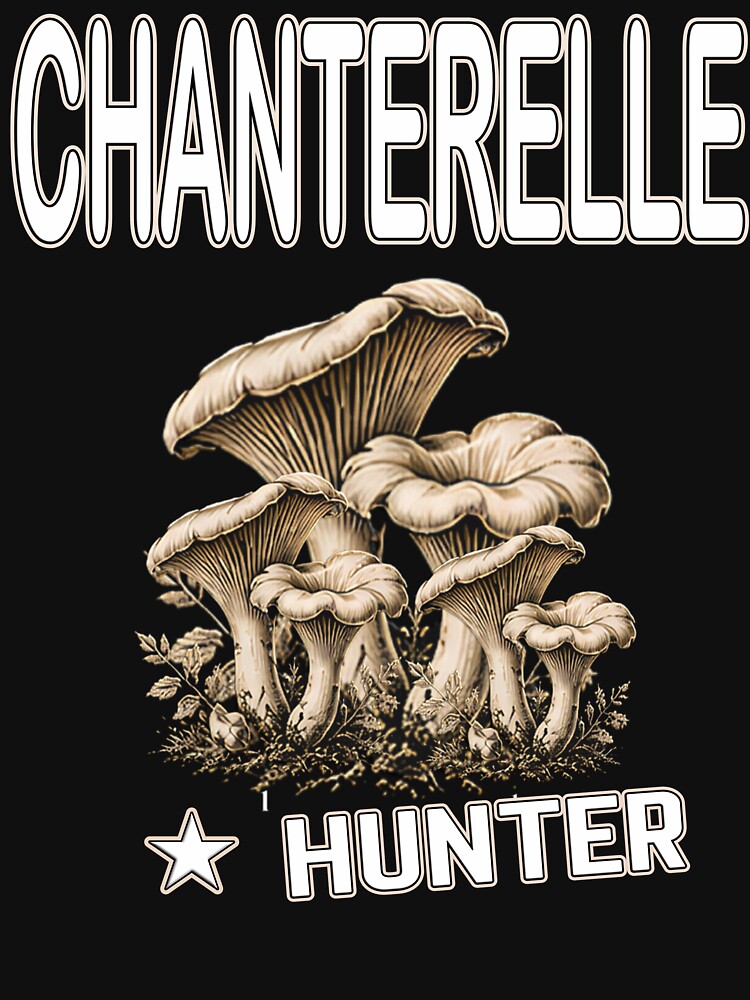 Chanterelle Hunter Mushroom Foraging Mycology Retro Chanterelle Hunter Botanical Mushroom Illustration by Jt41