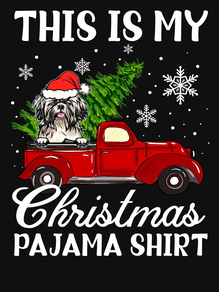 This is My Christmas Pajama Santa Hat Red Truck Xmas by brntcoff1