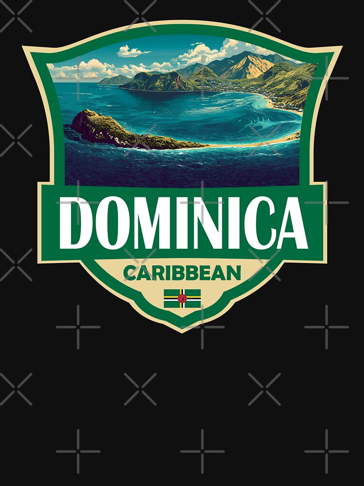 Dominica Illustration Retro Badge by KrisSidDesigns
