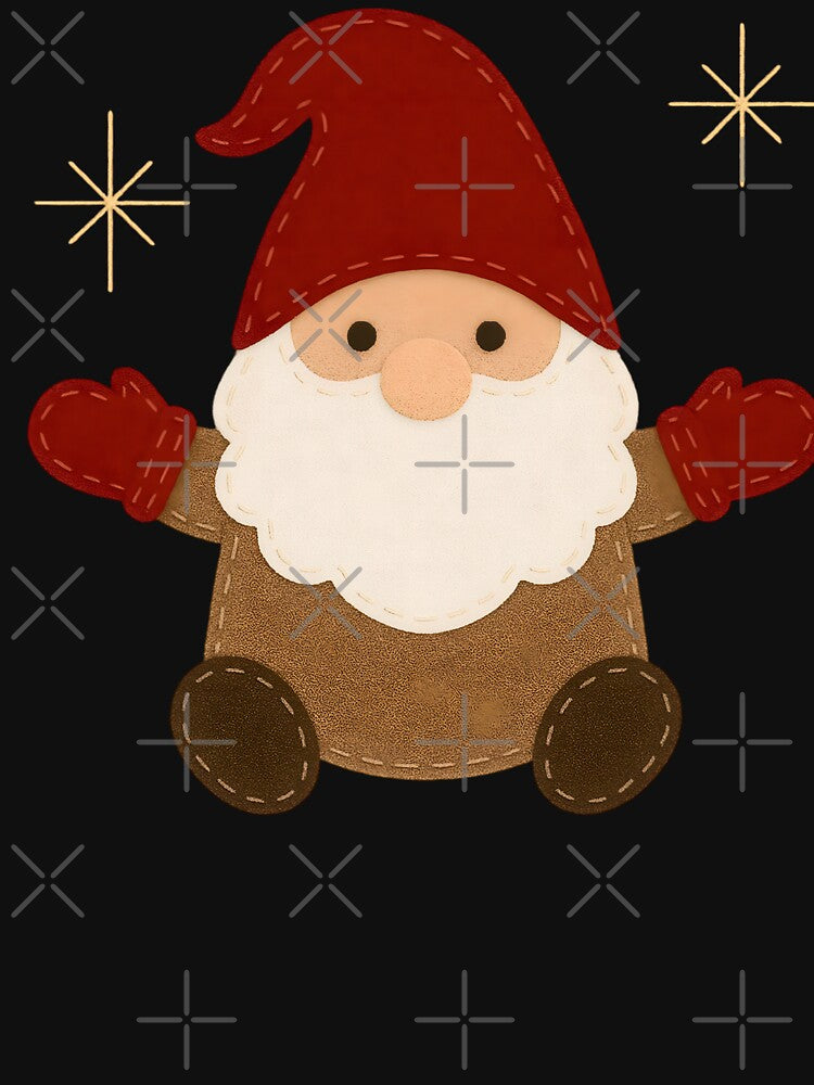 Cute Christmas Gnome with Red Hat and Mittens | Festive Holiday Illustration by svarupa