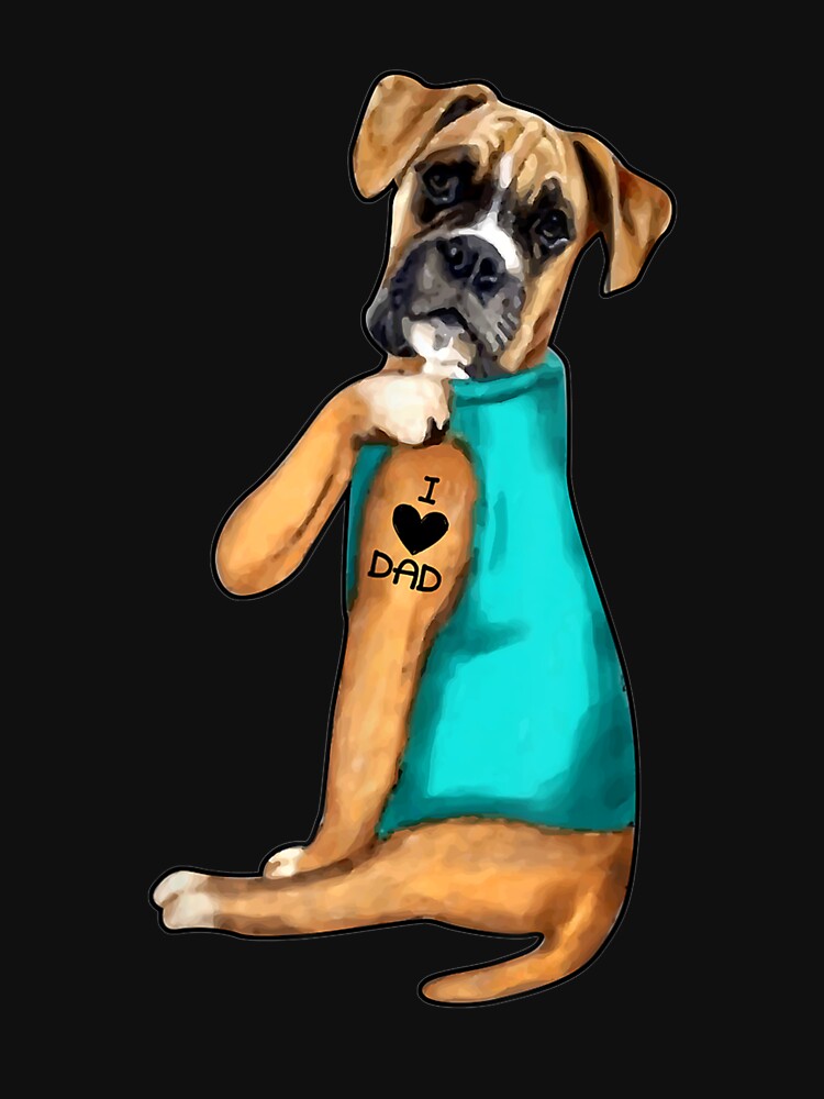 Dog I Love Dad Bulls Fathers Day Dog Lovers by sheilase