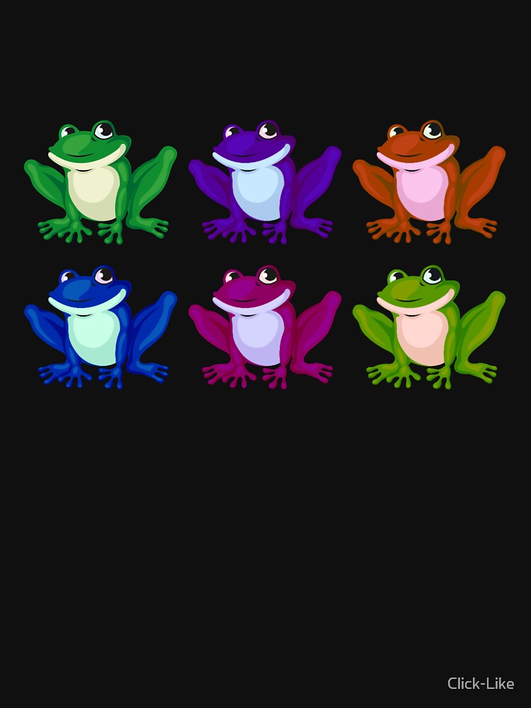 colourful cute frog aesthetic by Click-Like