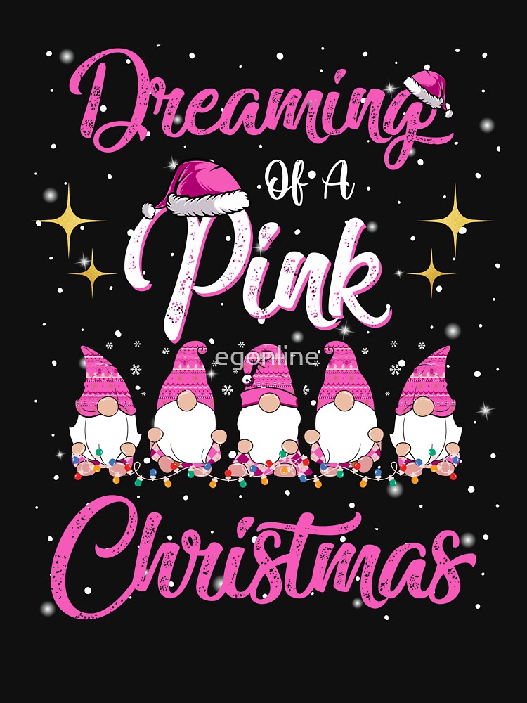 Dreaming Of A Pink Christmas Cute Pink Christmas Gnomes by egonline