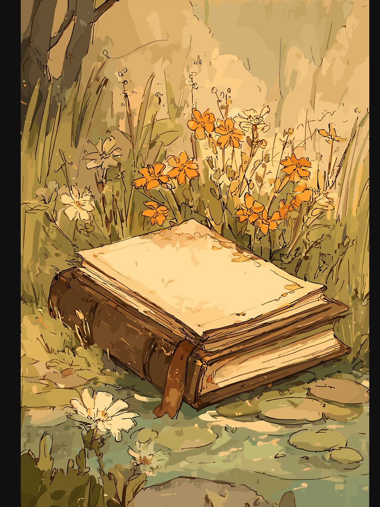 Field Notes & Wildflowers Meadow Sketchbooks Light Academia by bapupa