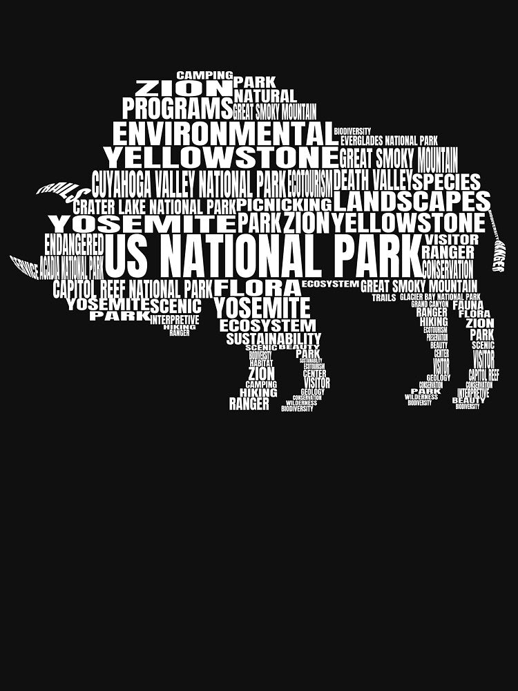 US National Parks Buffalo Hiking Campground Kids Camping Gear by DynamicDesign