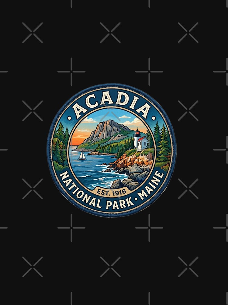 Acadia National Park  Maine Us National Parks by TulipaGraphics
