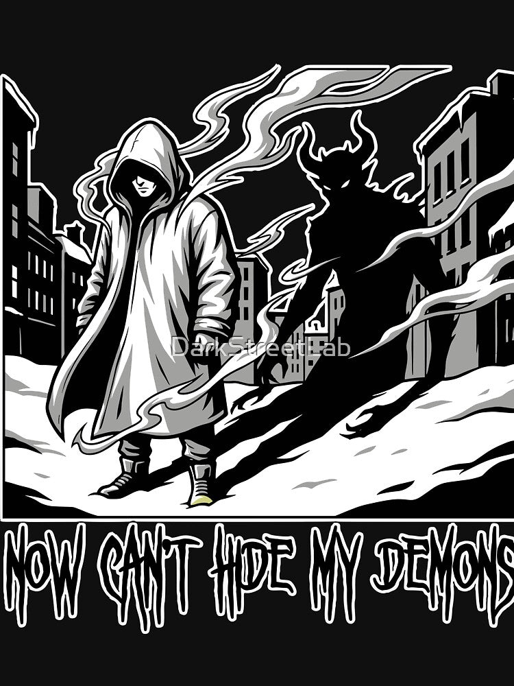 Now Can’t Hide My Demons Dark Inner Demon Illustration Street Art by DarkStreetLab