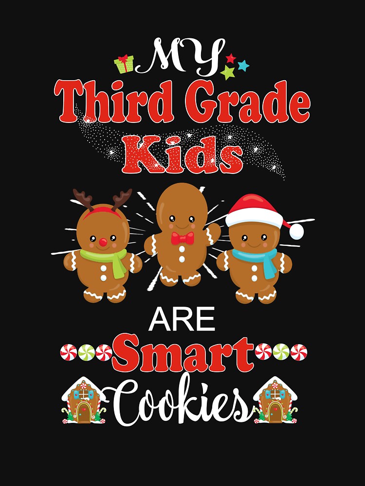 Christmas Teacher Holiday Gift Third Grade Smart Cookies by Sapphire Star
