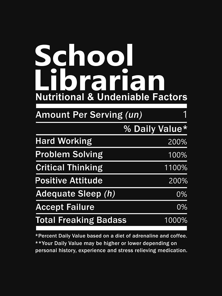 School Librarian - Nutritional And Undeniable Factors by alphatinost