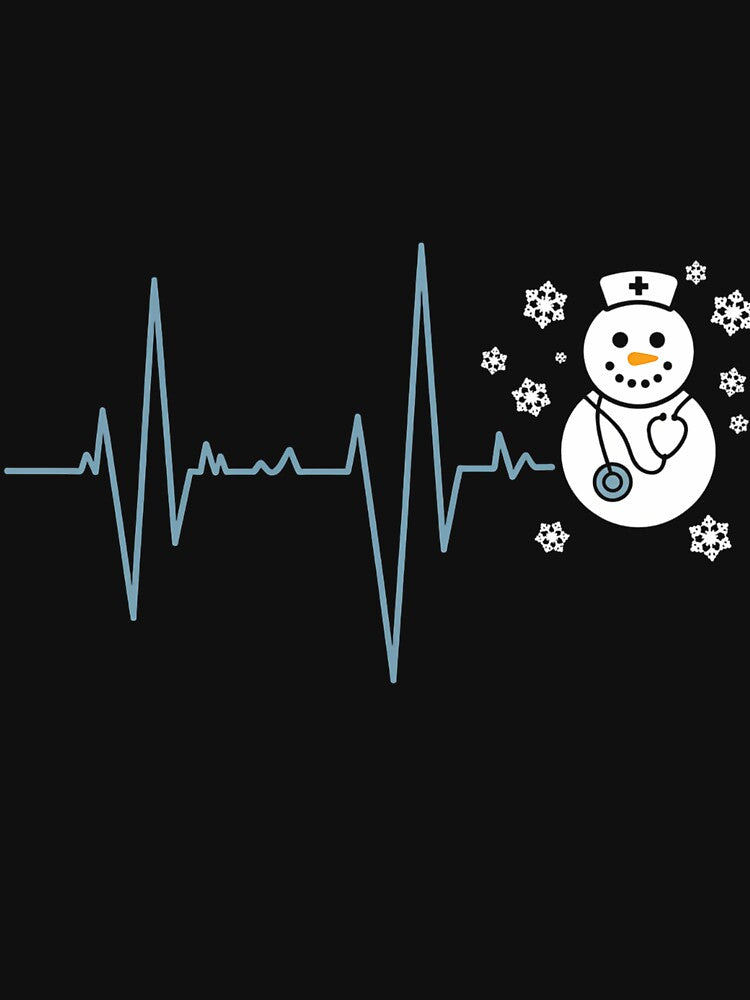 Heartbeat Nurse Snowman Nurse Christmas by BiellaSar