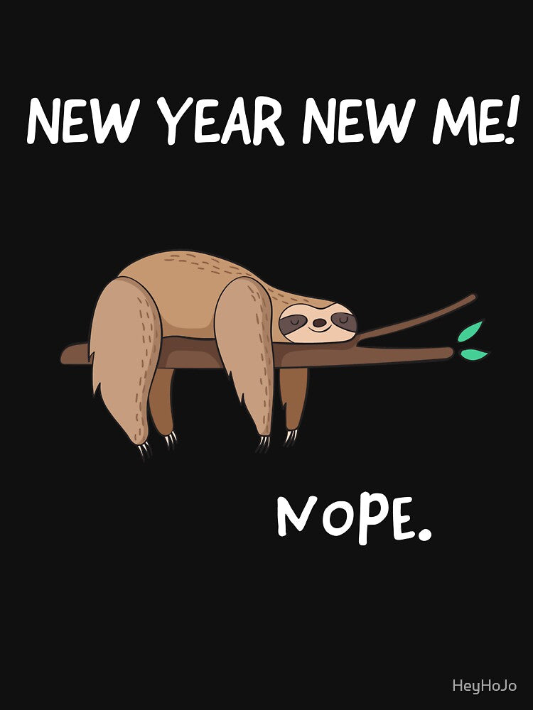 Funny Sloth for a Lazy New Year by HeyHoJo