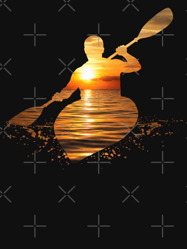 Kayaking Silhouette Kayak Kayaker by Alexis Art Collection