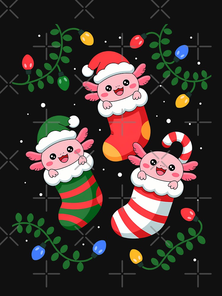 Christmas Axolotls Cute Xmas by CookWorldLaughs