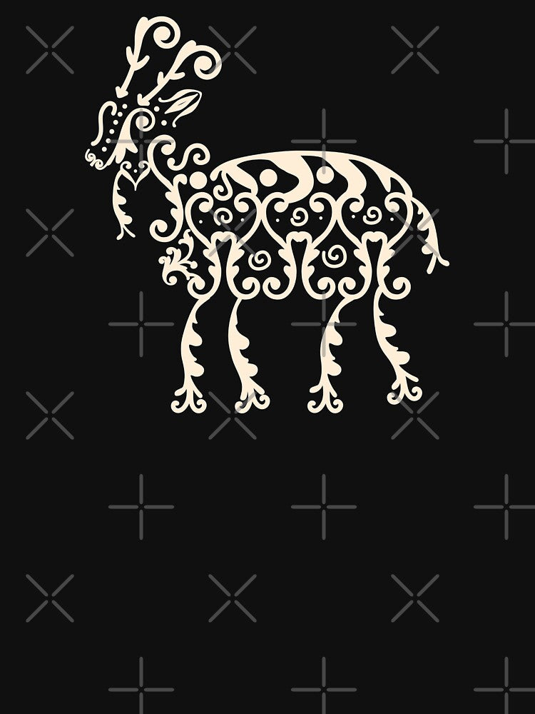 Yule Goat Retro Christmas Pattern by retroyule