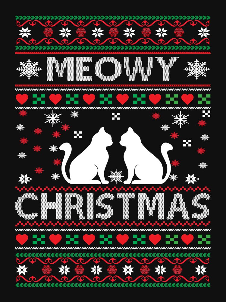 Meowy Funny Cat Christmas by Helbon-art