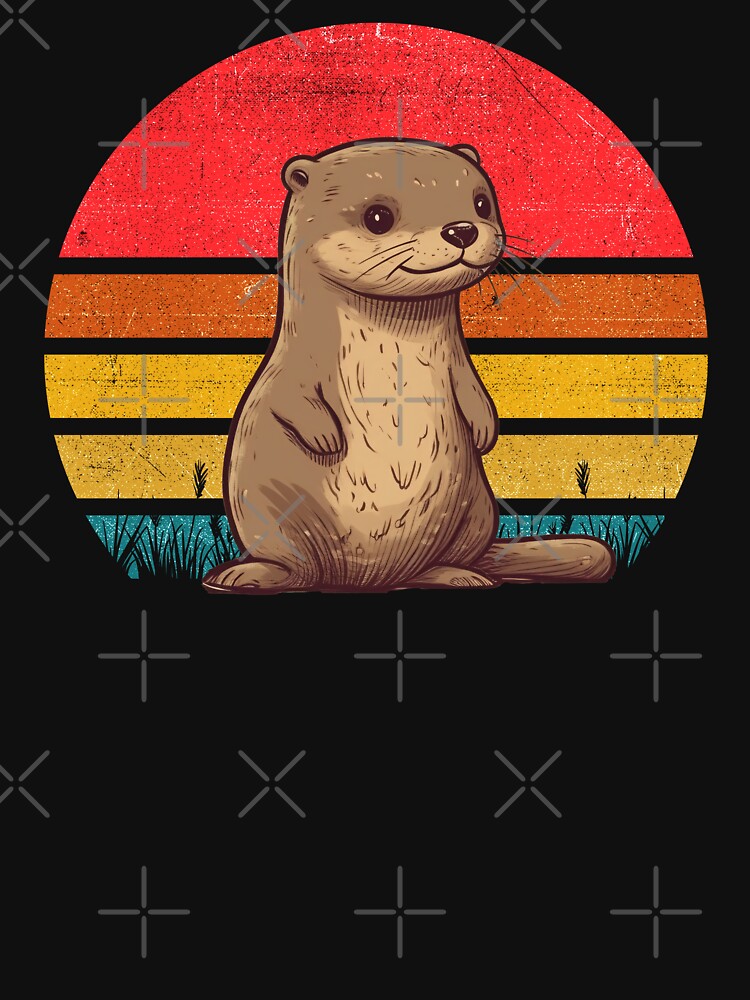 Otter Vintage Retro Sunset by rafaeltto