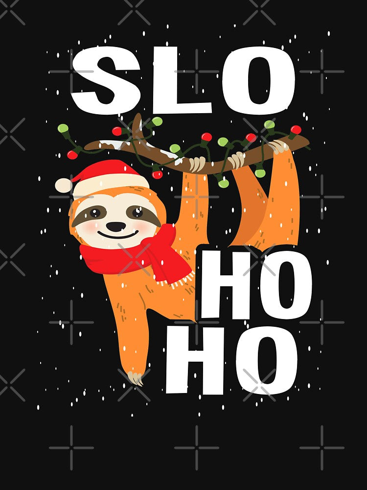 Sloth Slo Ho Ho Ho Christmas, Funny Animal Cute Party by Merchking1