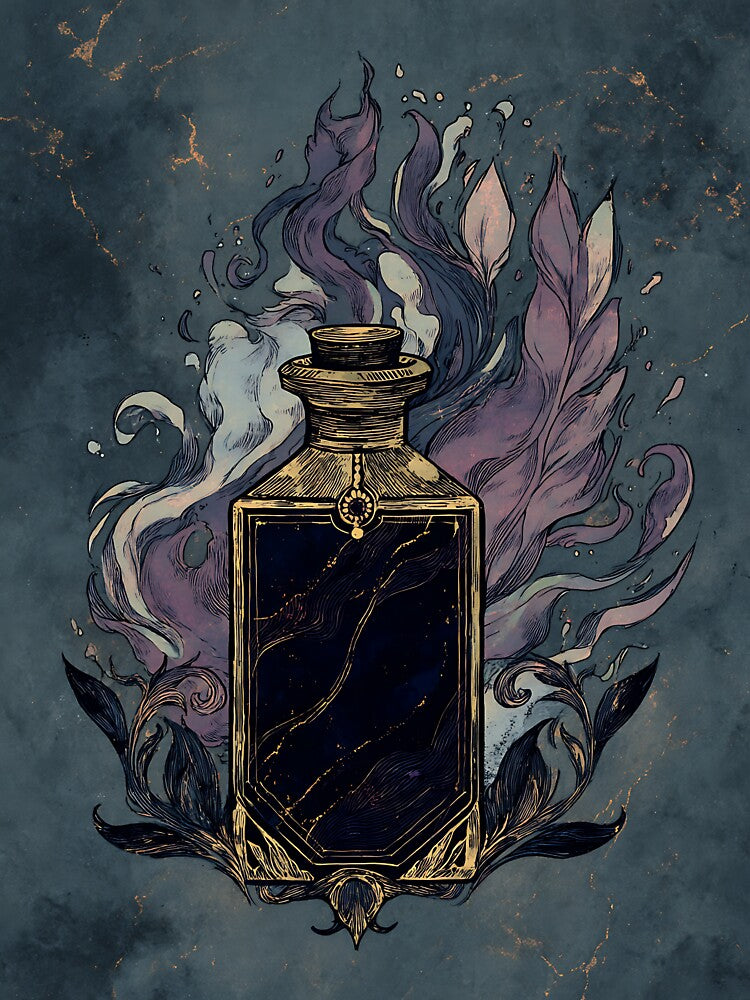 Antique Dark Academia Ink Bottle by bapupa