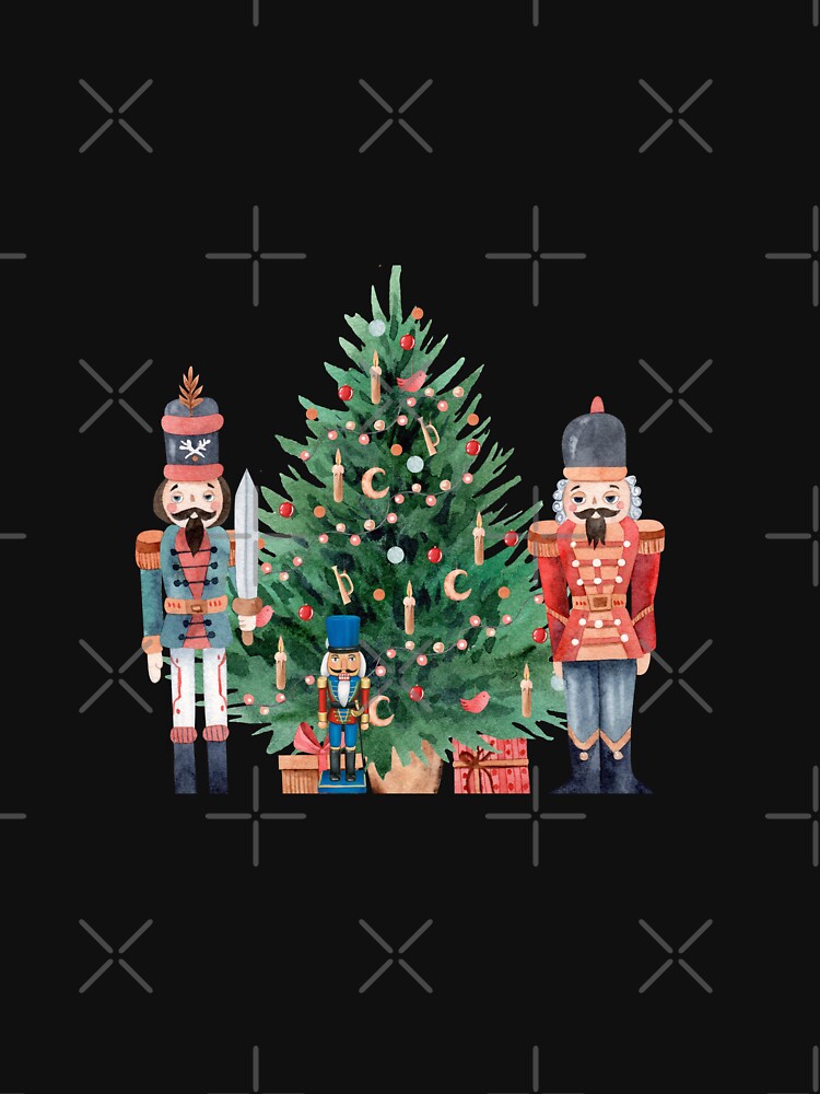 Watercolor Nutcrackers and Christmas Tree by silviaol