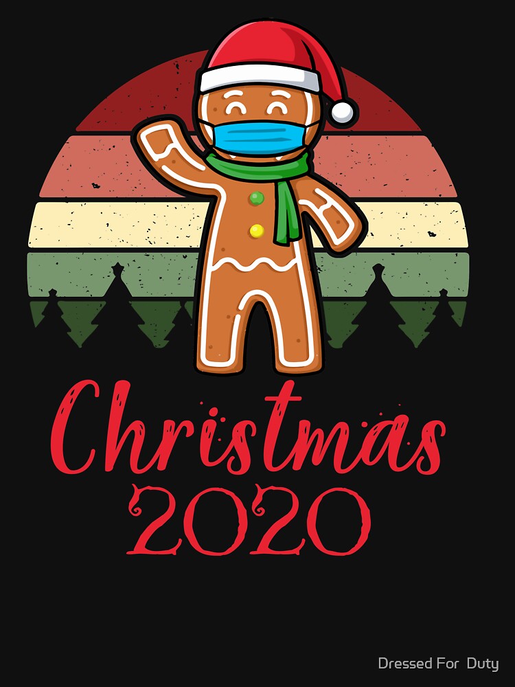 Gingerbread Face Mask Christmas 2020 Pajamas by Dressed For  Duty