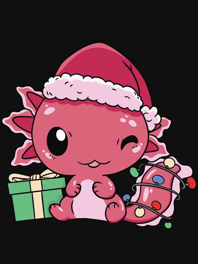 Funny Christmas Cute Axolotl Pink Cartoon 2022 by SamuelFranz