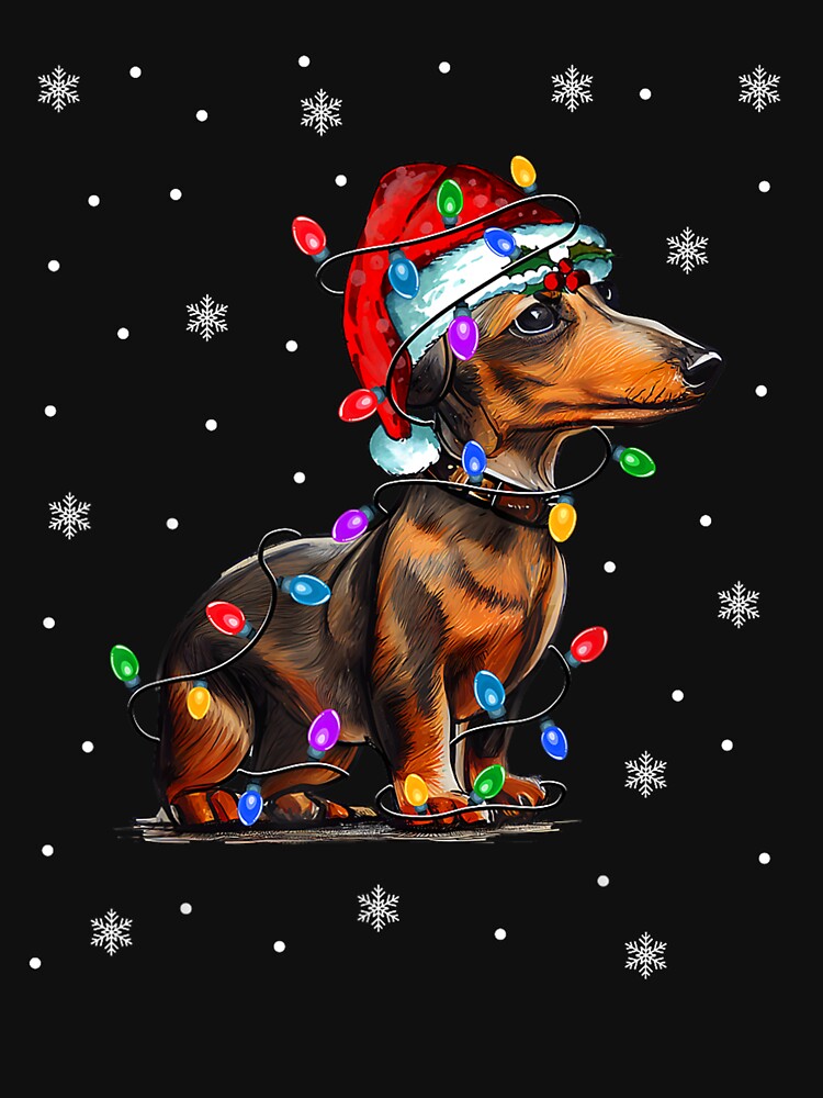 dachshund christmas by skeastore