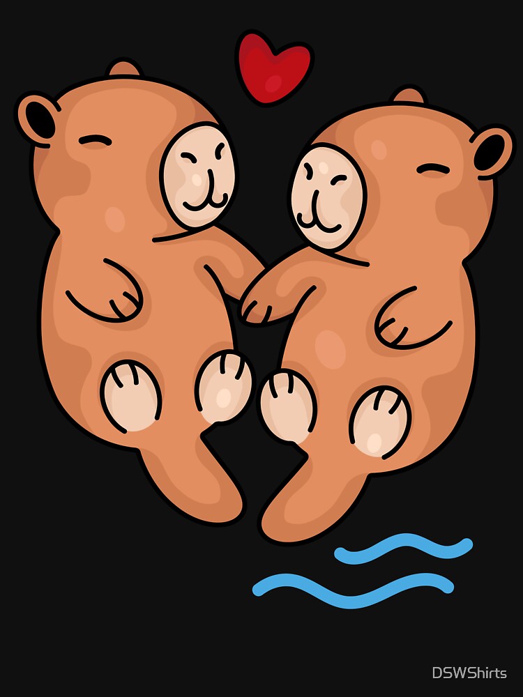 Cute Otter Family Otter Lover Women Sea Otter by DSWShirts