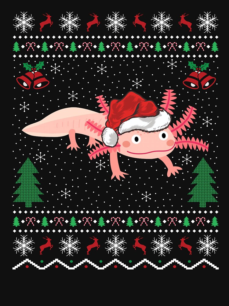 Funny Axolotl Lover Xmas Gift Ugly Axolotl Christmas by saldcharig