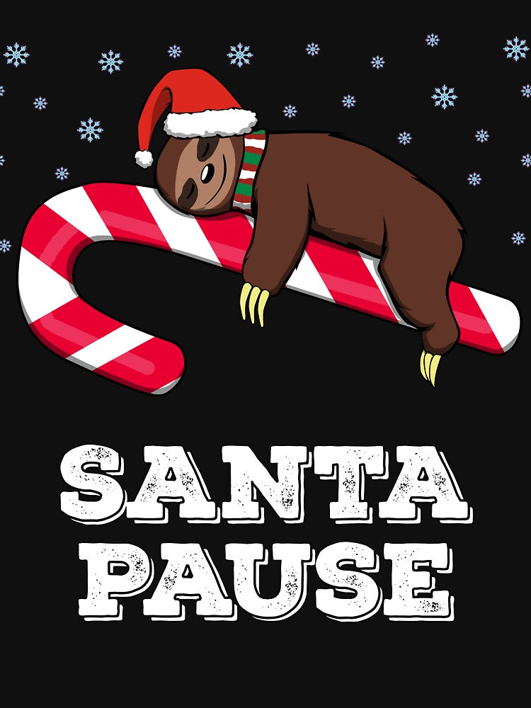 Christmas Sloth Gifts Santa Pause Xmas by MGO-Design