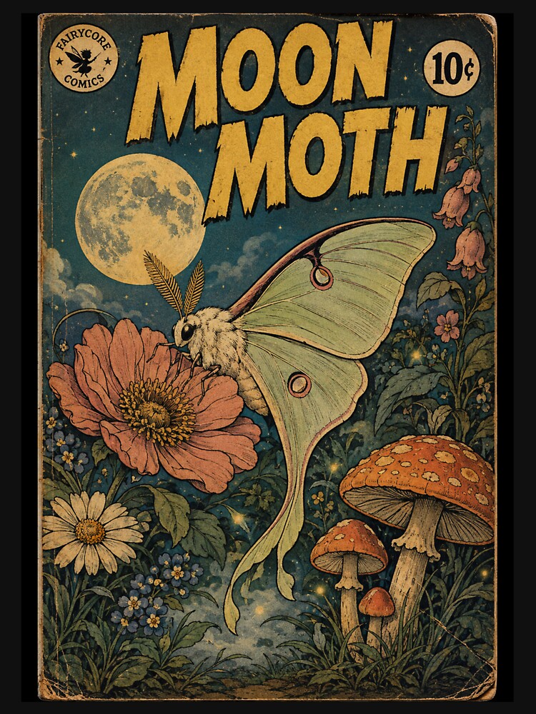 Fairycore Moth Creature Moonlit Garden by bapupa