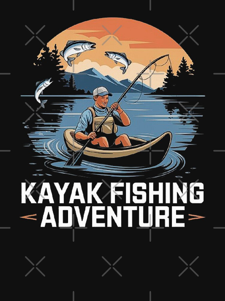 Kayak Fishing Adventure - Scenic Nature and Fishing Art by love3617