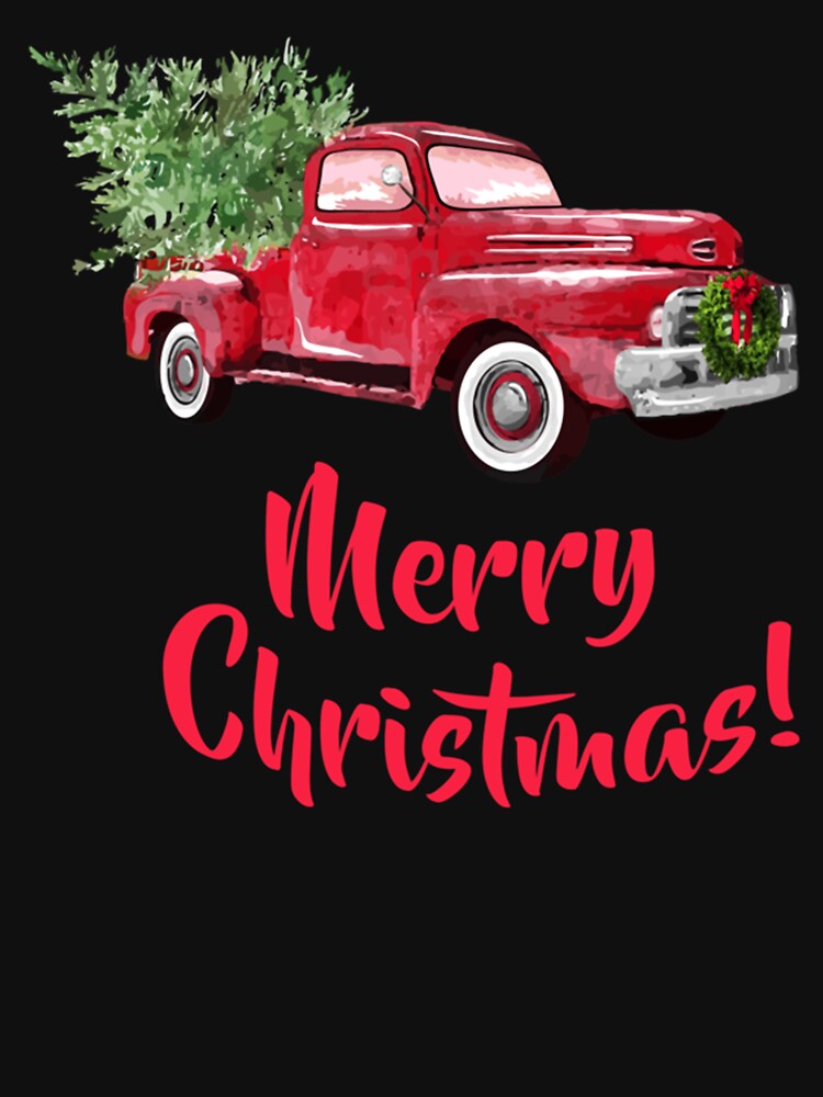 MERRY CHRISTMAS RED TRUCK CHRISTMAS TREE Holiday Season by vetonisodap
