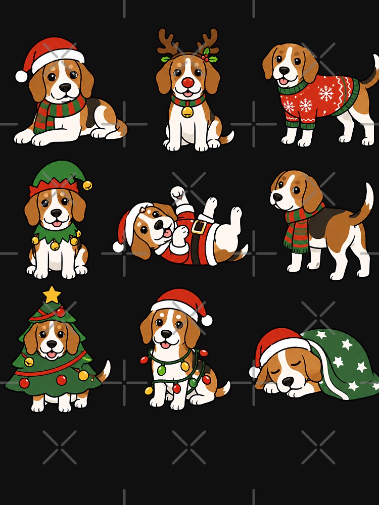 Funny English Foxhound Dog Christmas Holiday Xmas Mom Dad by rafaeltto