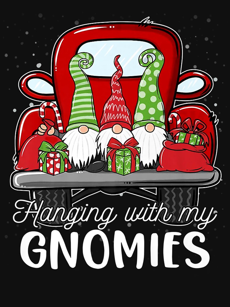 Hanging With My Gnomies Retro Truck Gnomes Santa Christmas by EverettLacy