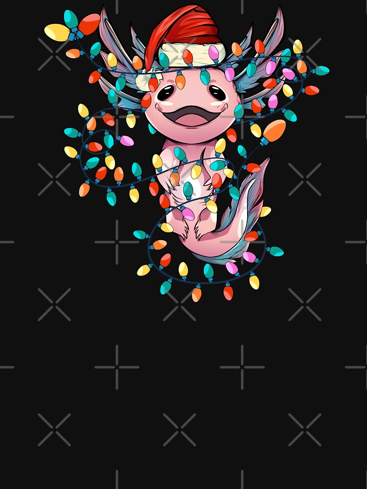 Cute Axolotl Christmas by Mariia Berezhna