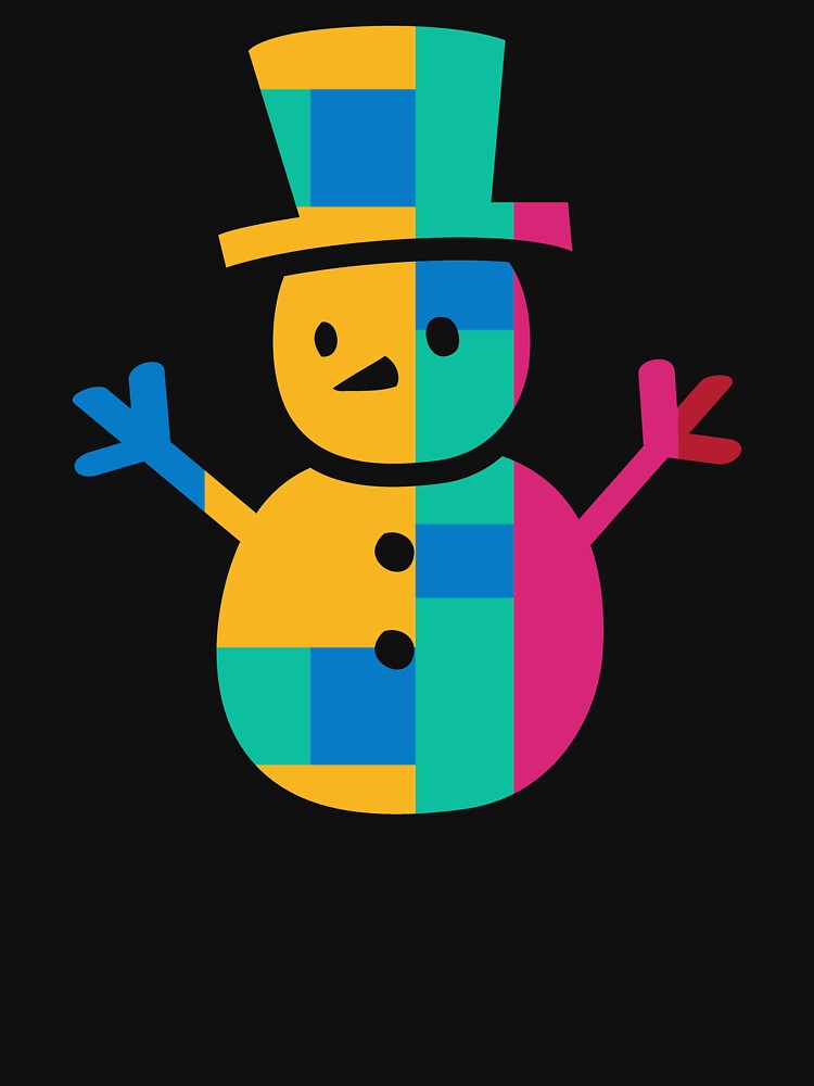 Snowman with geometric pattern by ramazis