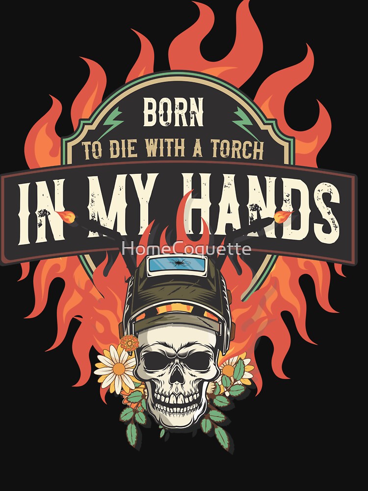 Welders skull woman sarcastic floral retro quote welder girl by HomeCoquette