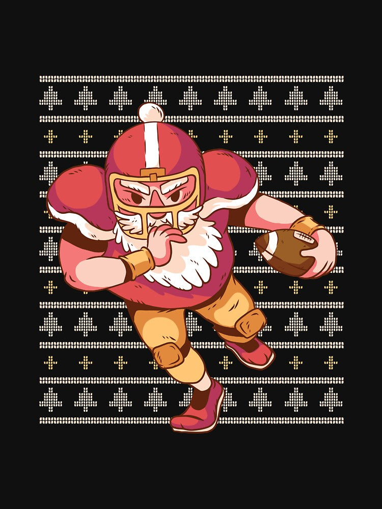 My Christmas Pajamas Santa Claus Football Lovers by T-Junkie