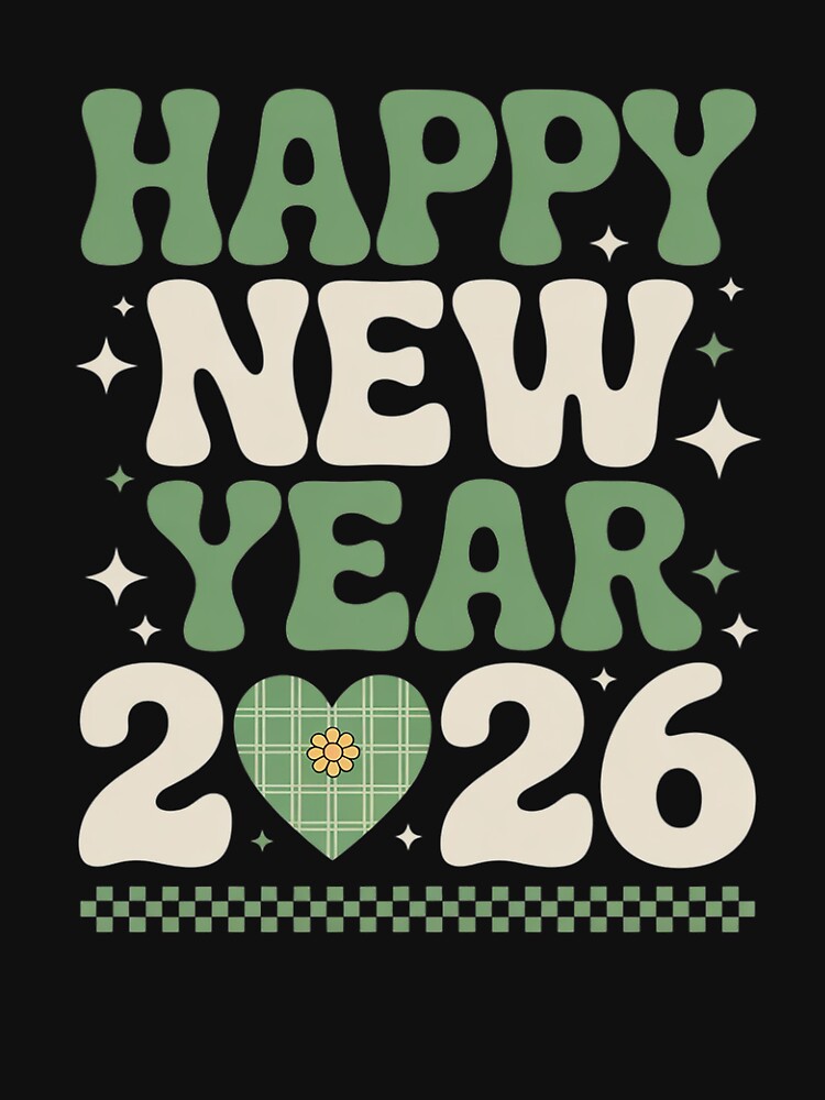 Groovy Lucky Happy New Year 2026 Disco Ball Women Girl by SIGORDESIGN