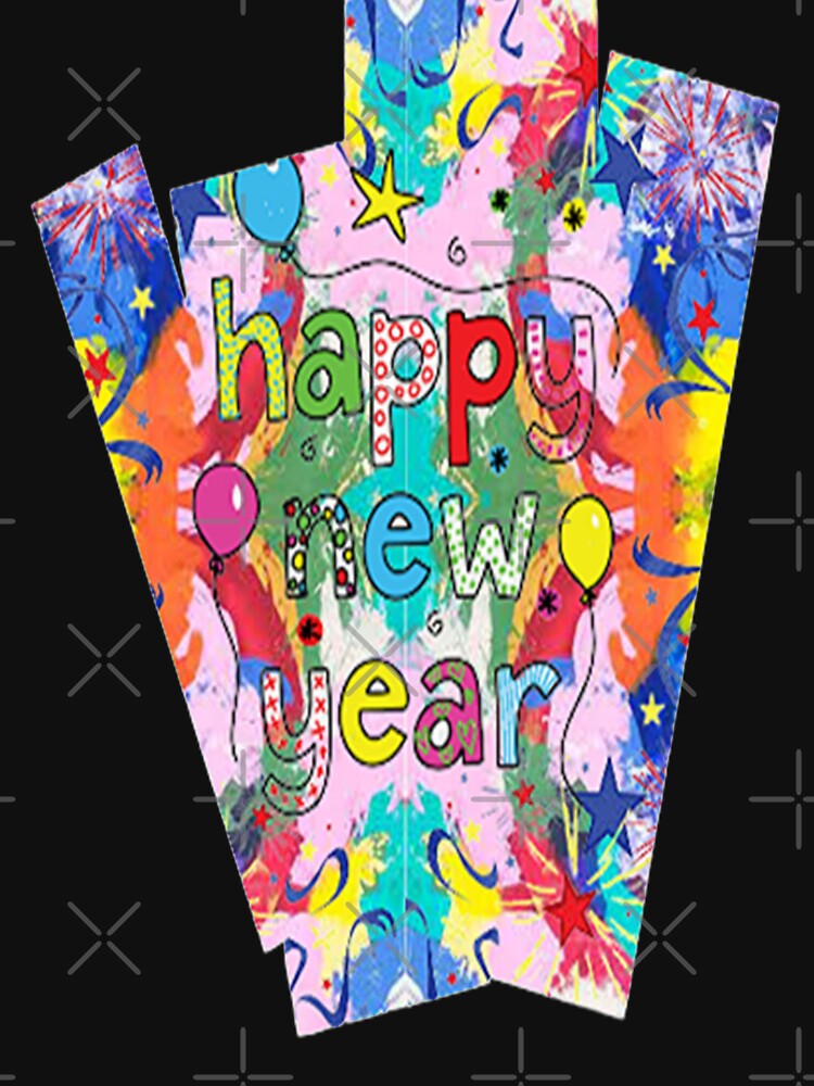 Psychedelic Abstract Happy New Year design, Howdy New Year,New Years Celebration, New Years Eve Countdown by Adri Barnard
