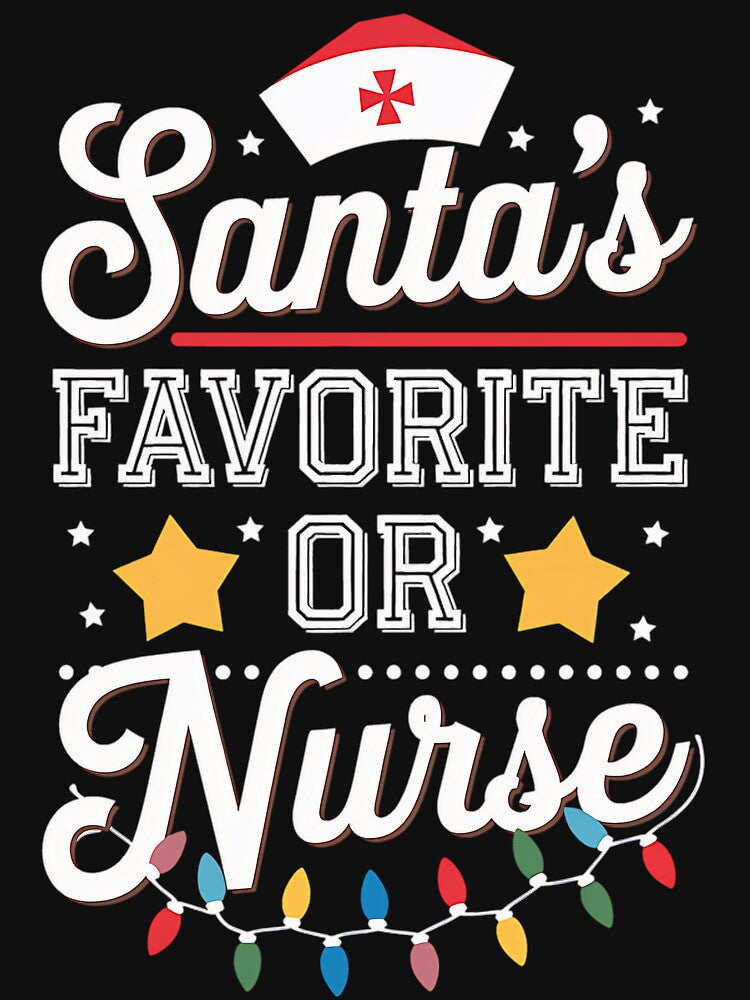 Merry Christmas Retro Vintage Classic Favorite Santas Nurse by Olincristie