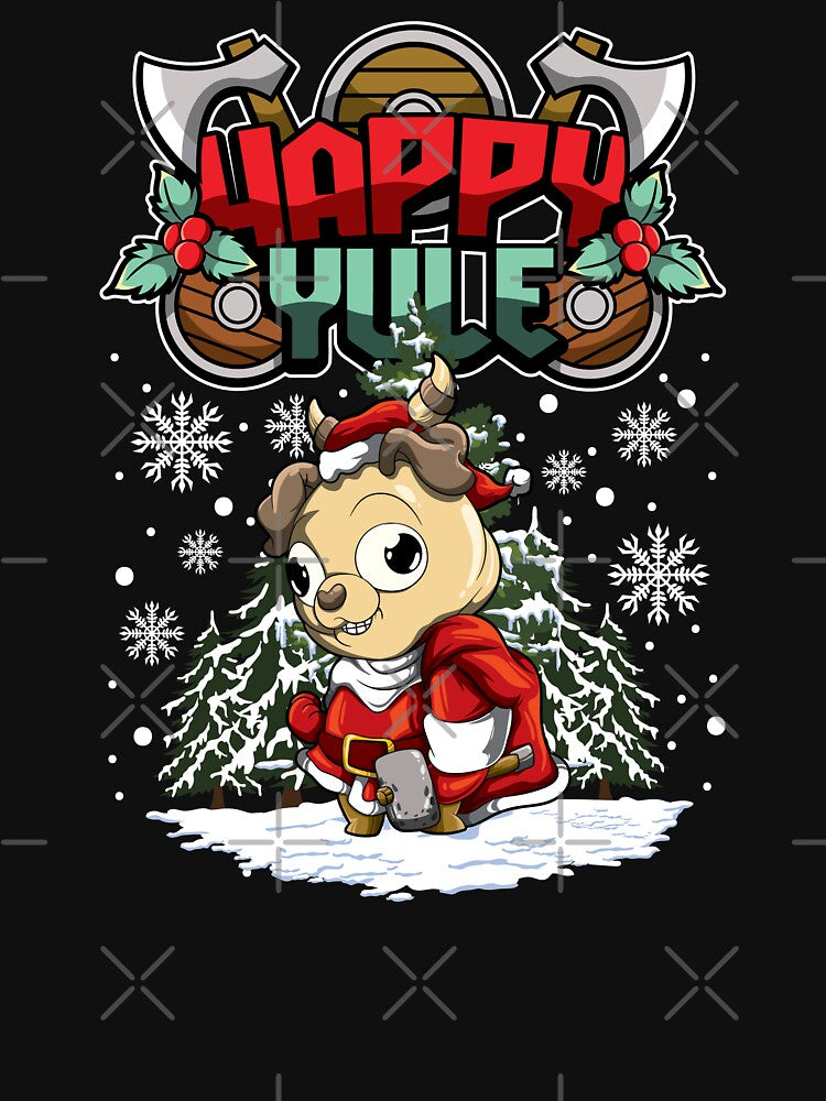 Happy Yule - Viking Christmas - Pug Dog by anziehend