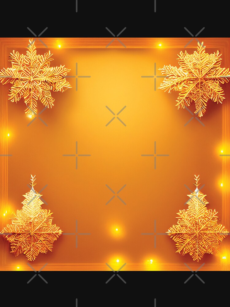 a golden christmas card with snowflakes and lights by DesignAtYO