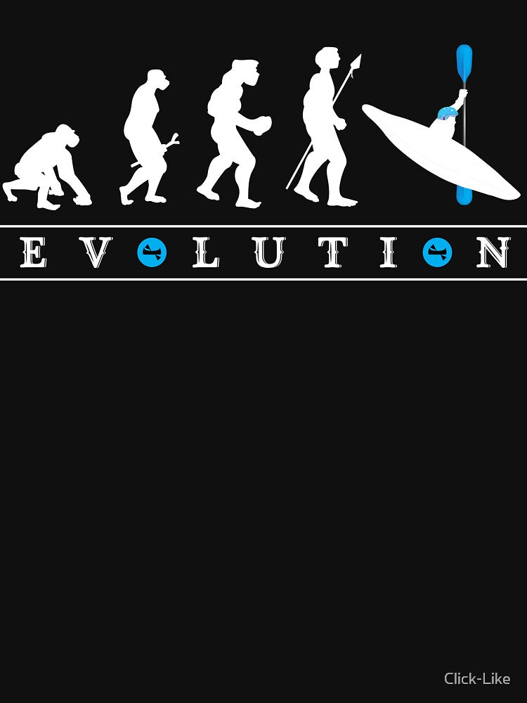 Funny Canoe Evolution, Kayak Evolution for Canoe Enthusiasts and Kayakers by Click-Like