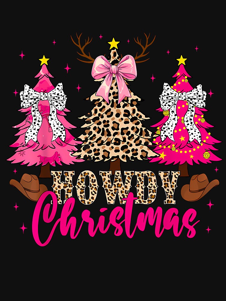Howdy Christmas Trees Cowgirl Western Coquette Bow Women Kid by MOHITSALVI